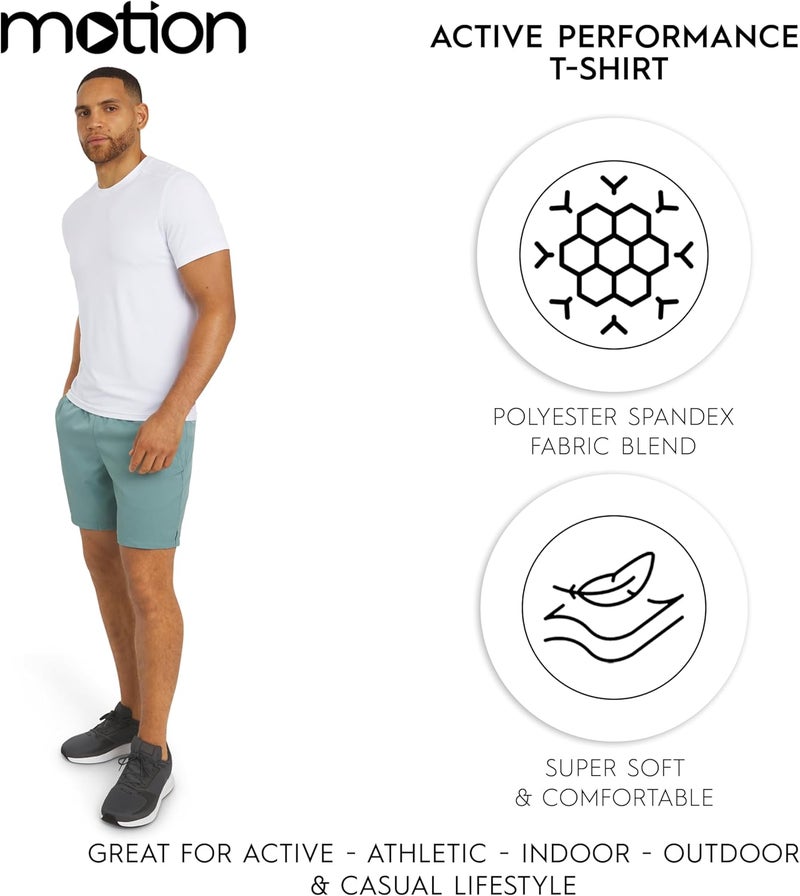 MOTION Men's Slim Fit Tee Active Performance and Everyday Super Soft Stretchable T-Shirt (S-XL) - Image 2